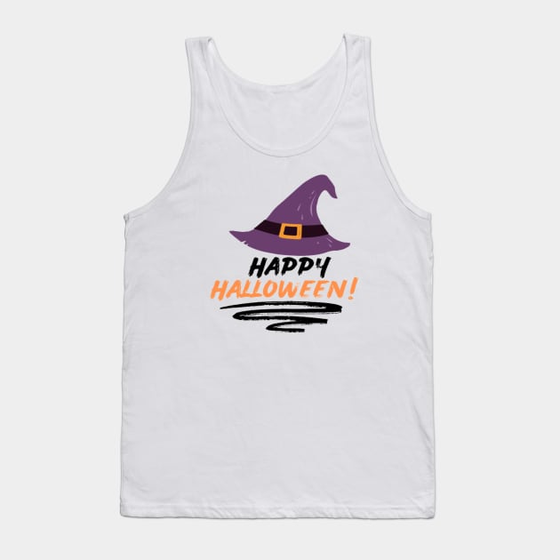 Happy Halloween Graphic T-Shirt Tank Top by The Print Palace